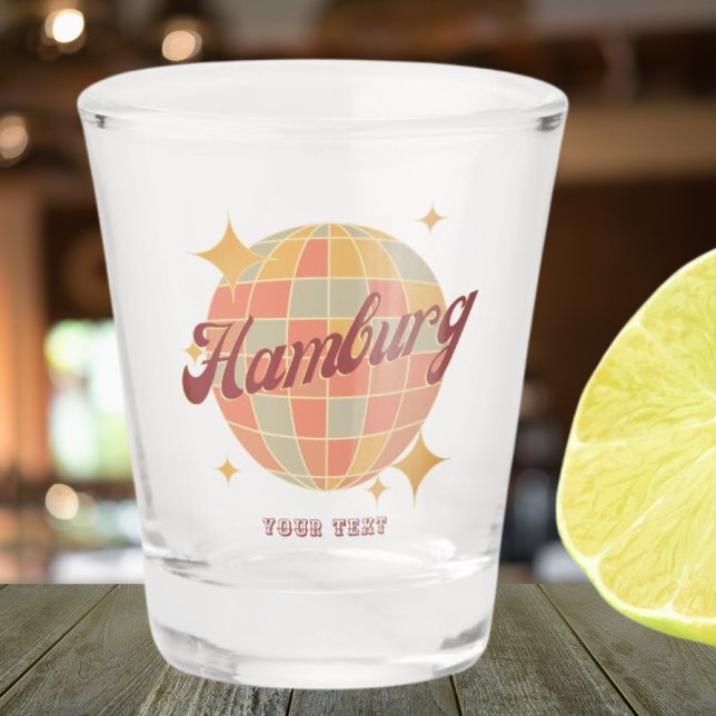 Hamburg Deutschland Retro Vintage Party Shot Glass (Creator Uploaded)