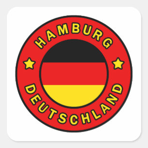 Hamburg Deutschland Square Sticker