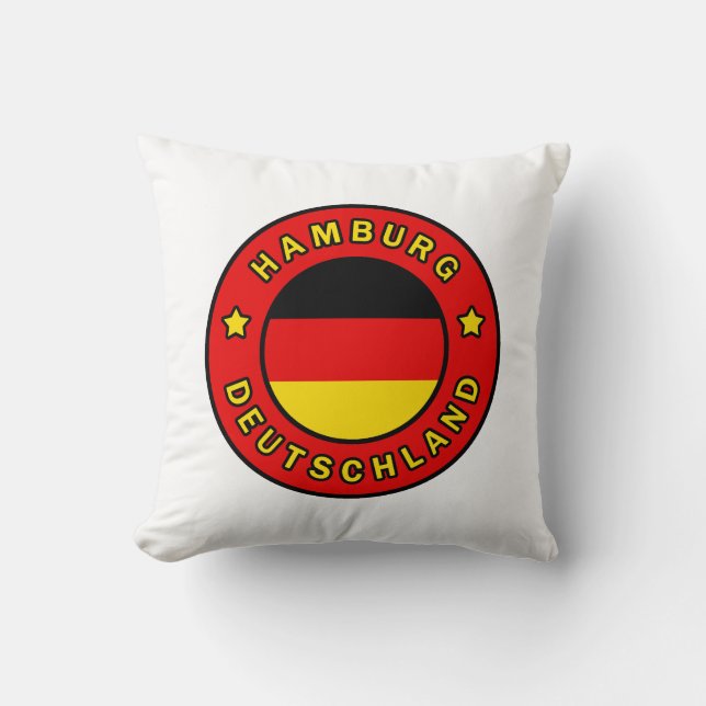 Hamburg Deutschland Throw Pillow (Front)