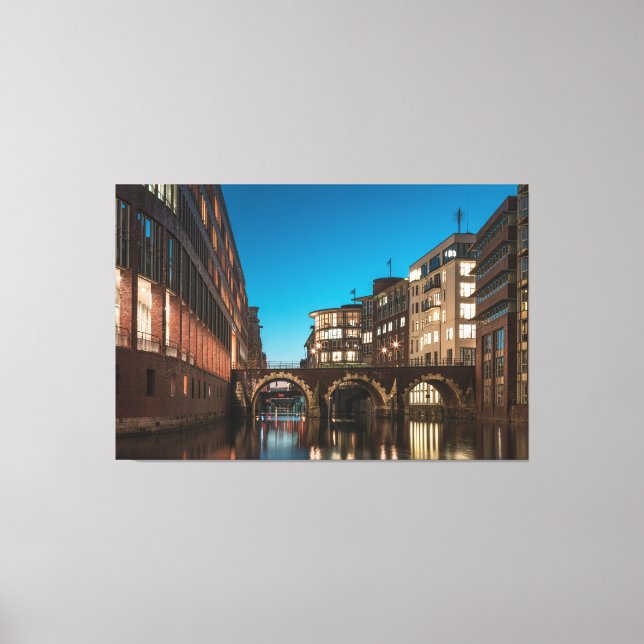 Hamburg Ellerntorsbrücke Canvas Print (Front)