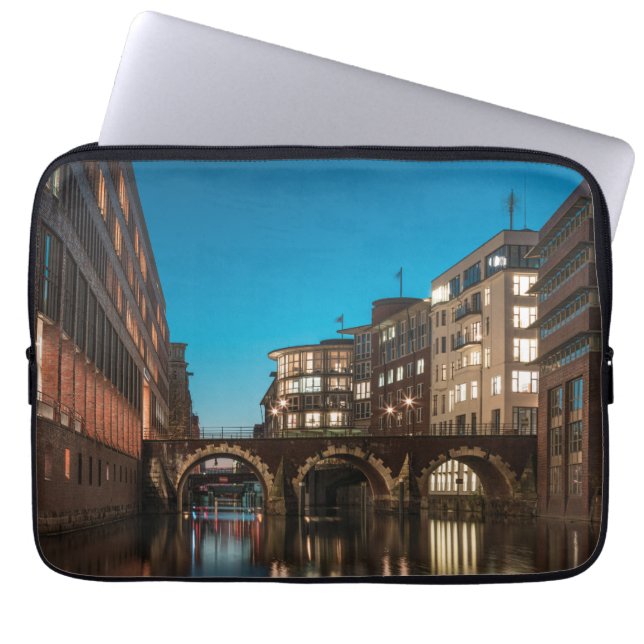 Hamburg Ellerntorsbrücke Laptop Sleeve (Front)