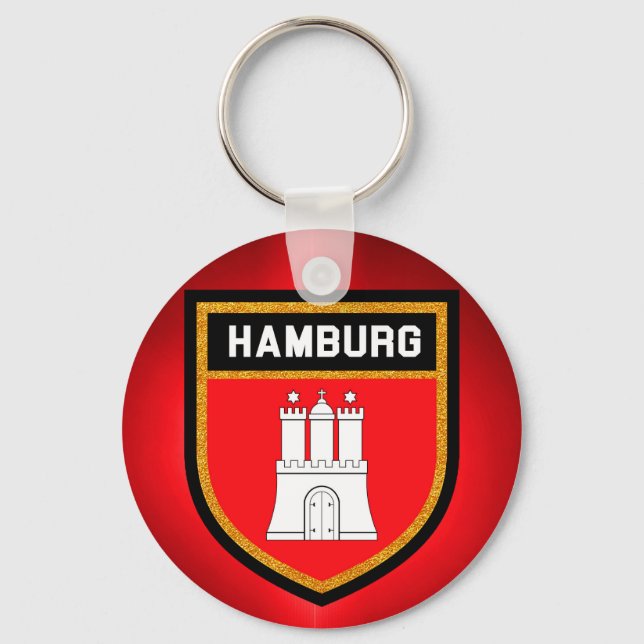 Hamburg Flag Keychain (Front)