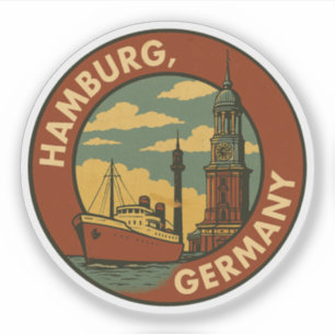 Hamburg German Port City Sticker