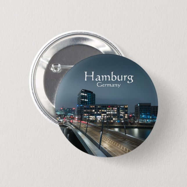 Hamburg Germany Button (Front & Back)