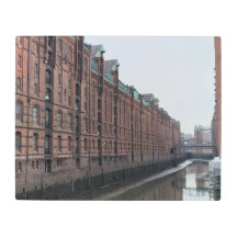 Hamburg Germany Canal Warehouses in Winter