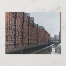 Hamburg Germany Canal Warehouses in Winter