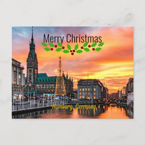 Hamburg Germany Christmas Postcard