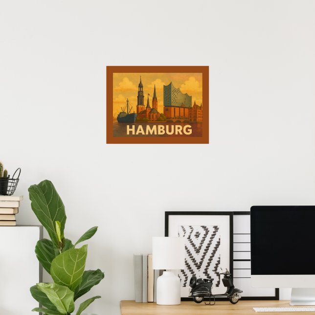 Hamburg Germany City Art Poster (Home Office)