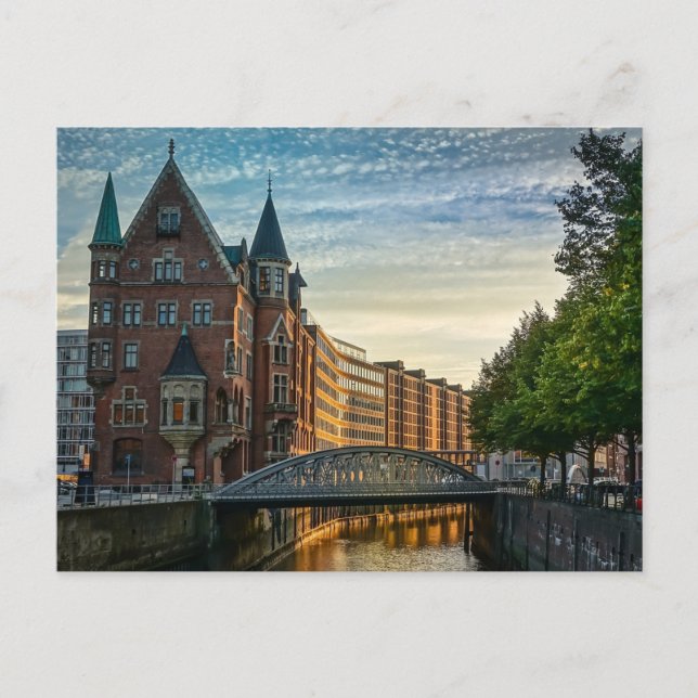 Hamburg, Germany City View Postcard (Front)