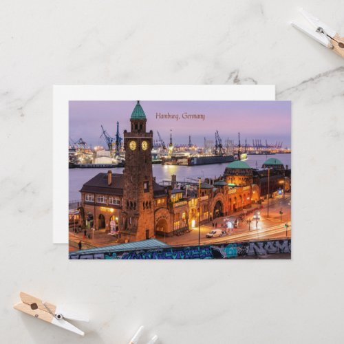 Hamburg Germany cityscape Card