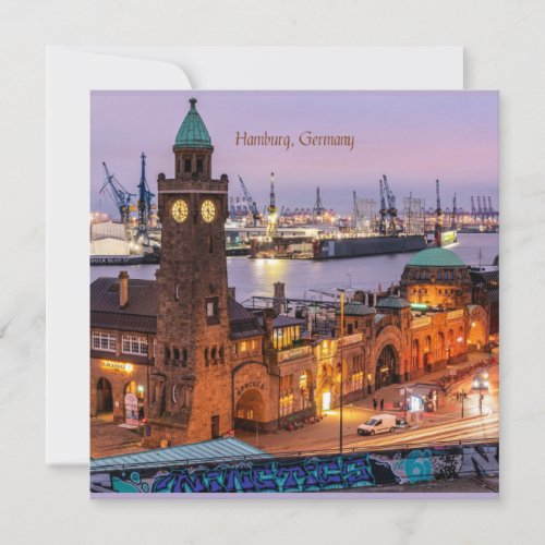Hamburg Germany cityscape photograph Card