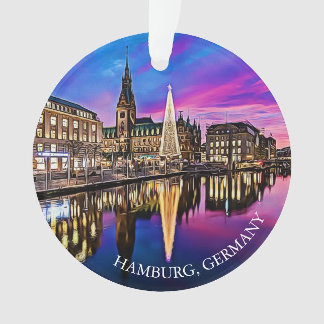 Hamburg, Germany Keepsake Souvenir Christmas Ornament (Front)