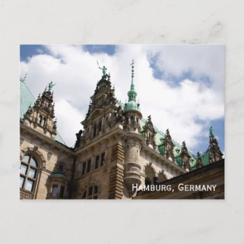Hamburg Germany Rathaus Postcard by RossiCards at Zazzle