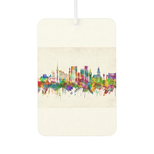 Hamburg Germany Skyline Air Freshener (Front)