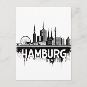 Hamburg Germany Skyline–Cityscape Urban Reflection Postcard