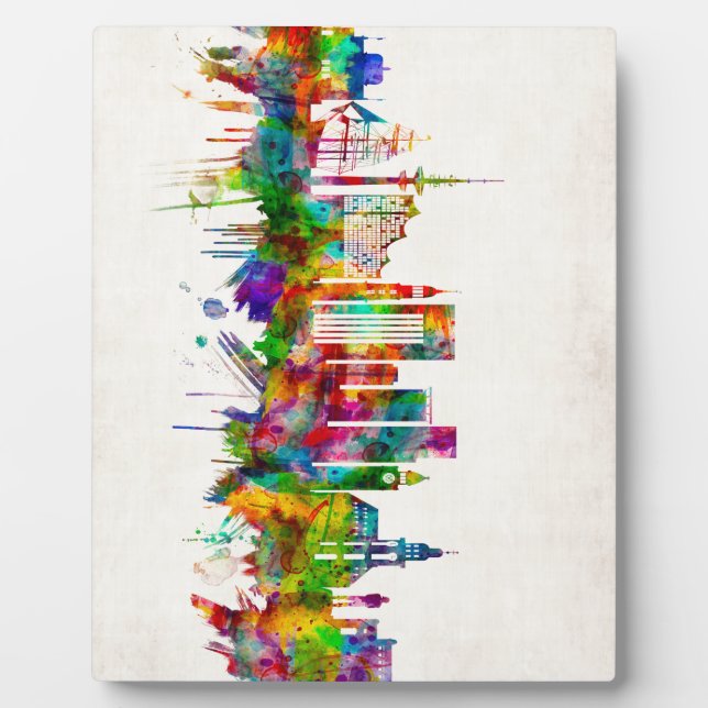 Hamburg Germany Skyline Plaque (Front)