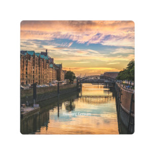 Hamburg, Germany, Speicherstadt, Metal Print