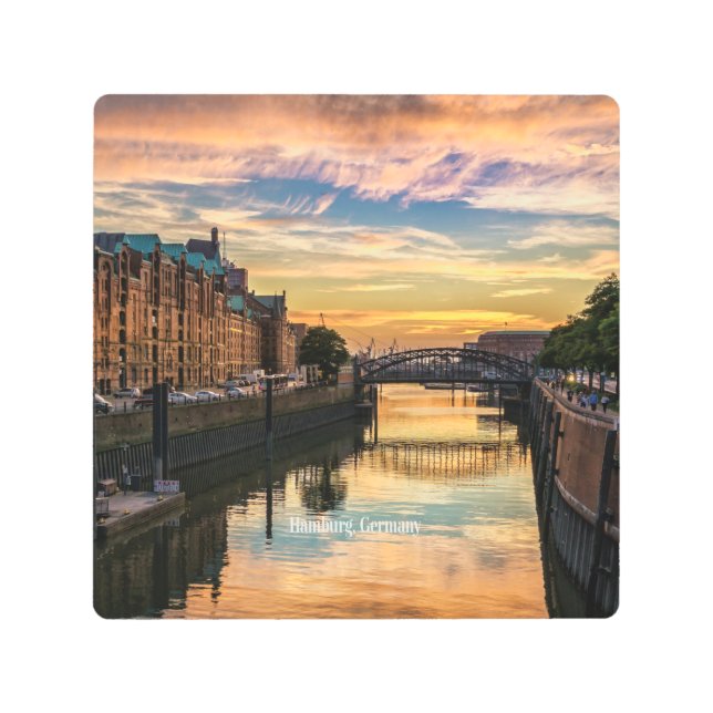 Hamburg, Germany, Speicherstadt, Metal Print (Front)