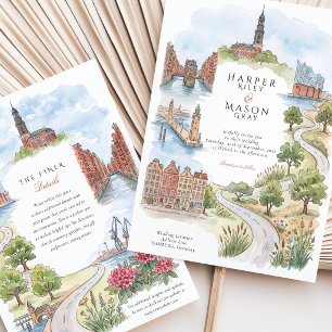 Hamburg Germany Wedding Invitation