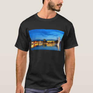 Hamburg Harbor Hafen Deutschland Alster Night T-Shirt