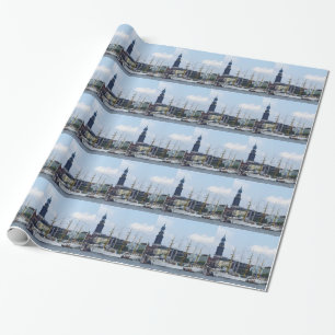 Hamburg Harbor Hafen Michel Deutschland Schiffe Wrapping Paper