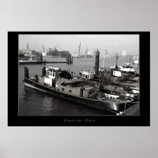 Hamburg harbor poster