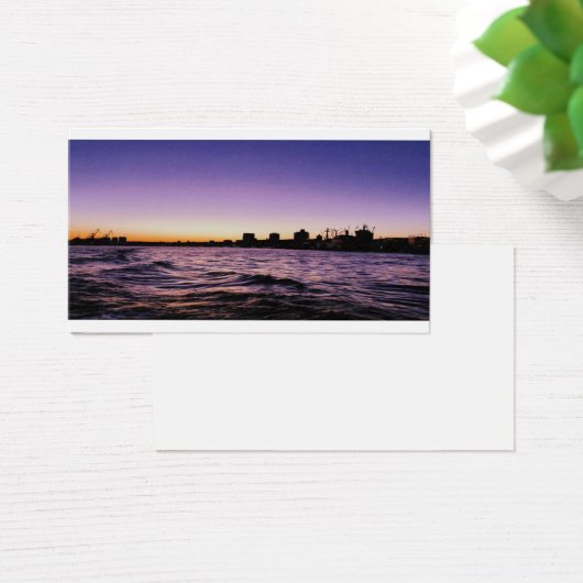 Hamburg Harbor Silhouette Sunset (Desk)