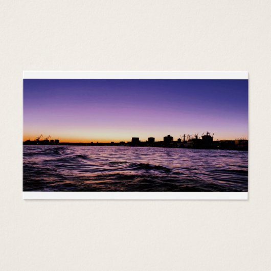 Hamburg Harbor Silhouette Sunset (Front)