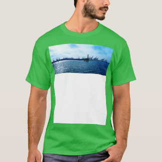 Hamburg Harbor With Many Cranes Photo T-Shirt