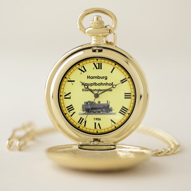 Hamburg Hbf Station ~ Germany ~ 1906 ~  Pocket Watch (Inside)
