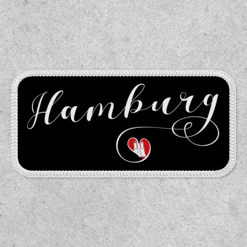 Hamburg Heart Flag Hamborg Germany Patch