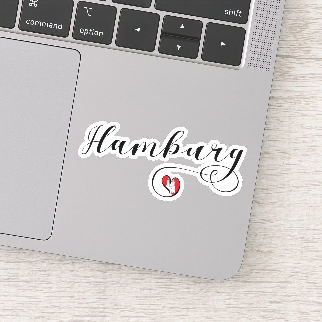 Hamburg Heart Flag Sticker (Detail)