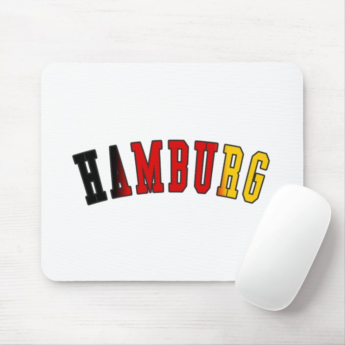 Hamburg in Germany National Flag Colors Mouse Pad