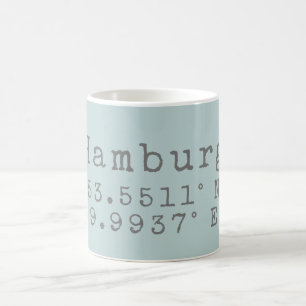 Hamburg Latitude Longitude Coffee Mug