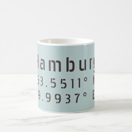 Hamburg Latitude Longitude Coffee Mug