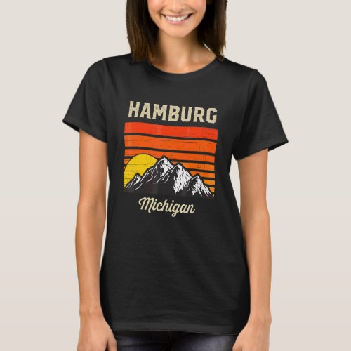 Hamburg Michigan Hometown City State Usa T_Shirt