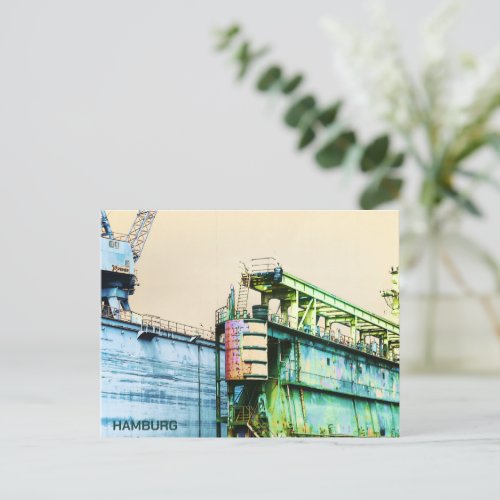 Hamburg Port Dock _ Sachers Art _  Postcard