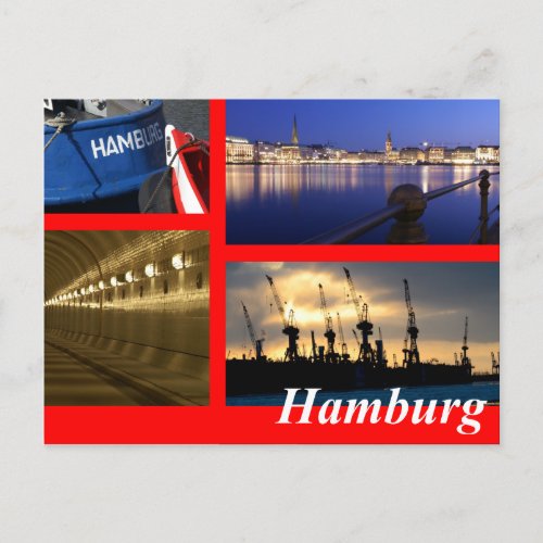 Hamburg Postkarte Postcard