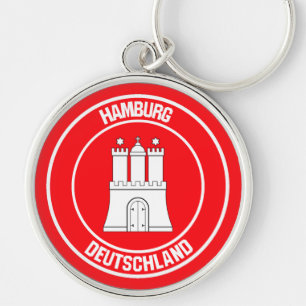 Hamburg Round Emblem Keychain
