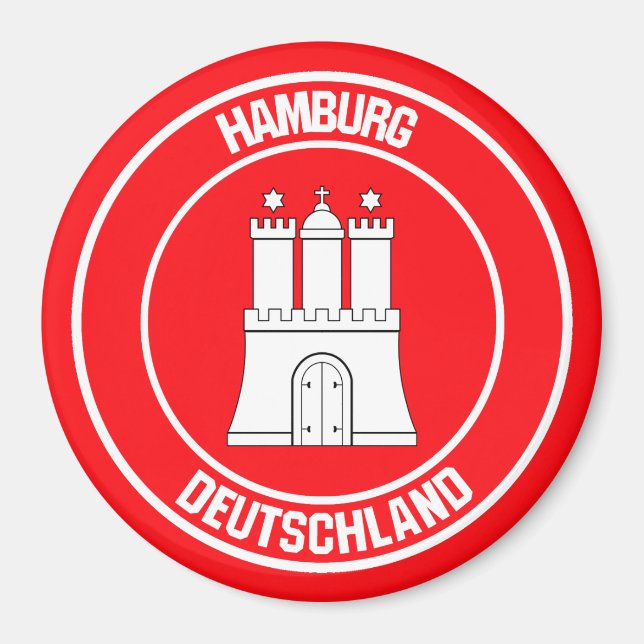 Hamburg Round Emblem Magnet (Front)