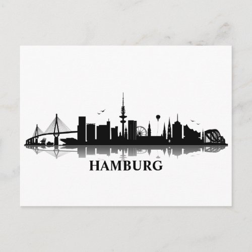 HAMBURG Skyline _ Postkarte  Grukarte Postcard
