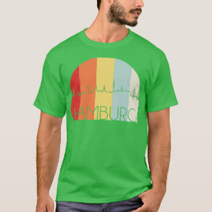 Hamburg Skyline Retro T-Shirt