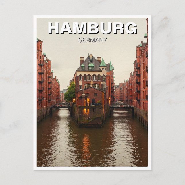 Hamburg Speicherstadt Germany Travel Postcard (Front)