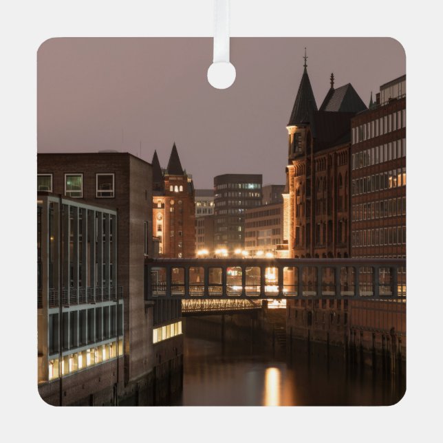 Hamburg Speicherstadt Metal Ornament (Front)