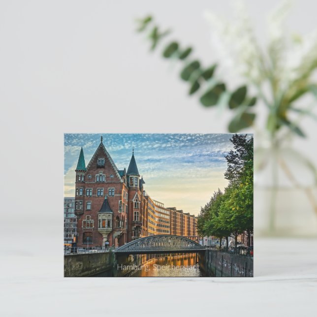 Hamburg Speicherstadt Postcard (Standing Front)