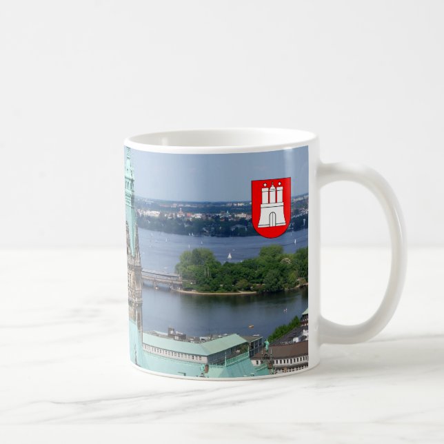 Hamburg Townhall Coffee Mug (Right)