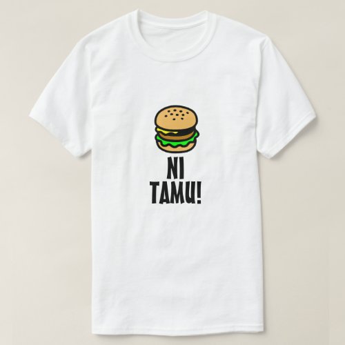 Hamburger and delicious in Swahili ni tamu T_Shirt