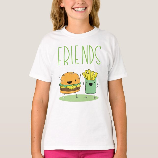 Hamburger and French Fries Best Friend T-Shirt (Front)