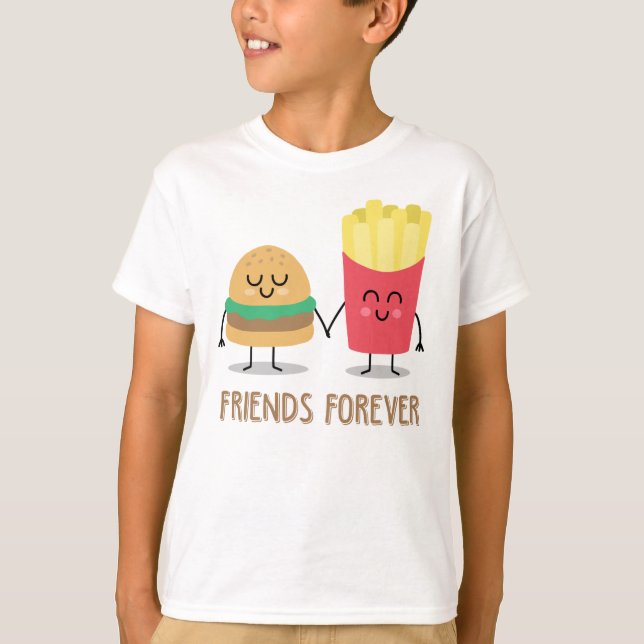 Hamburger and French Fries Best Friend T-Shirt (Front)
