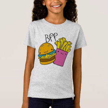 Hamburger And Fries Bff T-shirt by StargazerDesigns at Zazzle